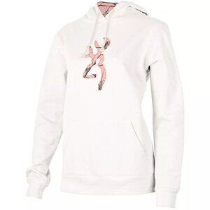Browning Ladies Hoodie Hooded Sweatshirt White & Pink Camo